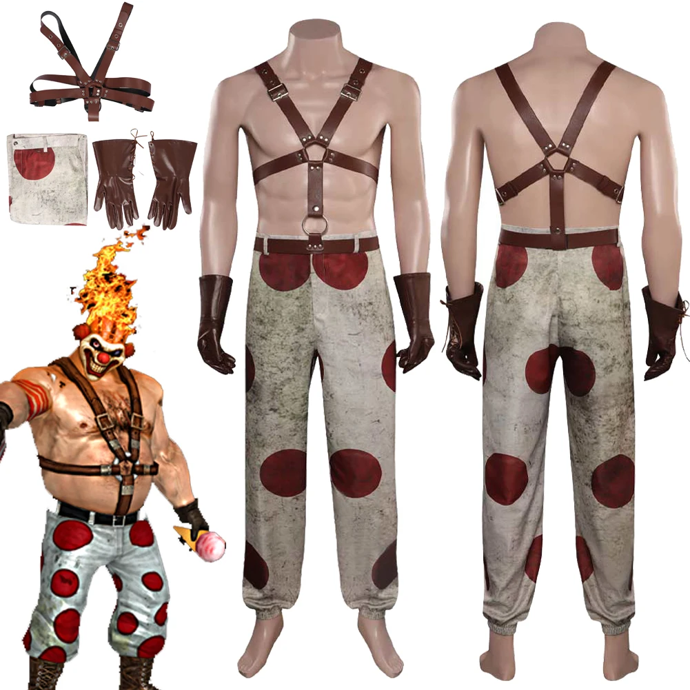 Zoetekauw Cosplay 2023 Tv Twisted Metal Cosplay Fantasia Kostuum Vermomming Voor Volwassen Mannen Halloween Carnaval Feestkleding