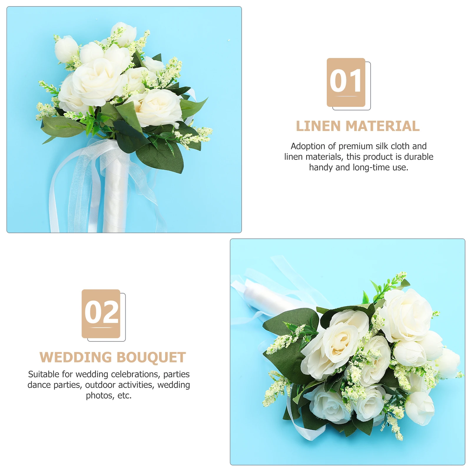 

Peony Bouquet of Flowers in Hand Wedding Bouquets for Bride Prop Bridesmaid Artificial