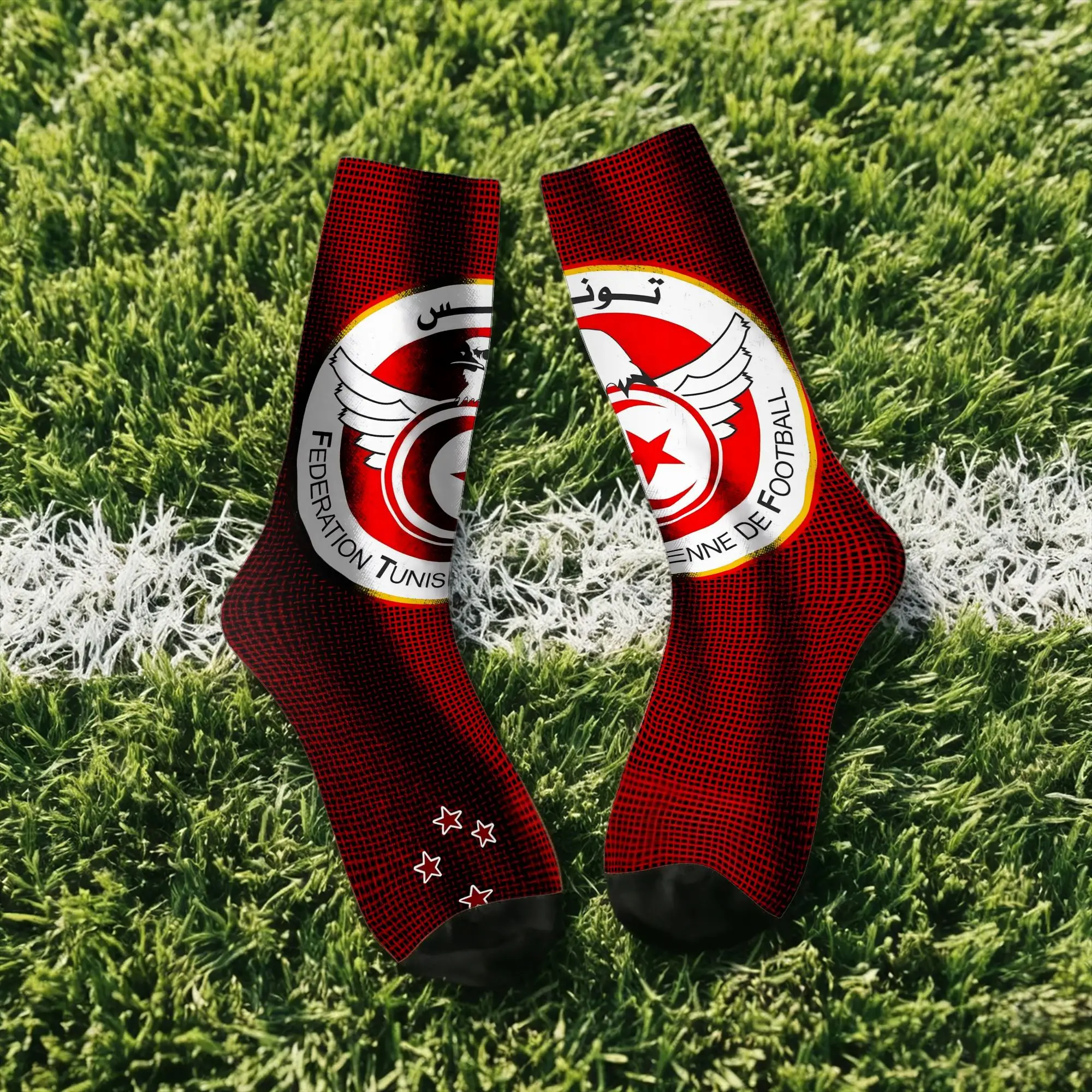 Hip Hop Vintage Tunisia Crazy Men's compression Socks Unisex  Street Style Seamless Printed Funny Sock Match Day Essentials