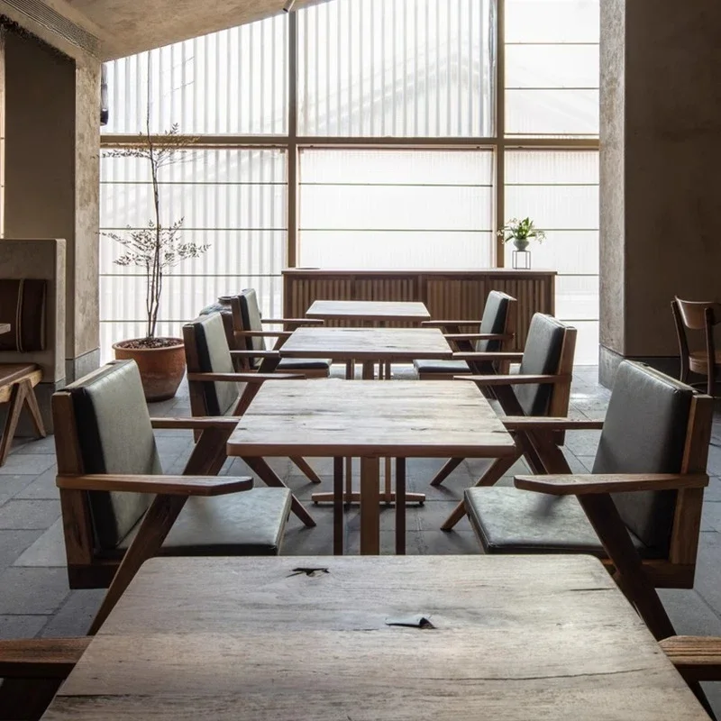 Wax wood medieval table retro coffee table round table coffee