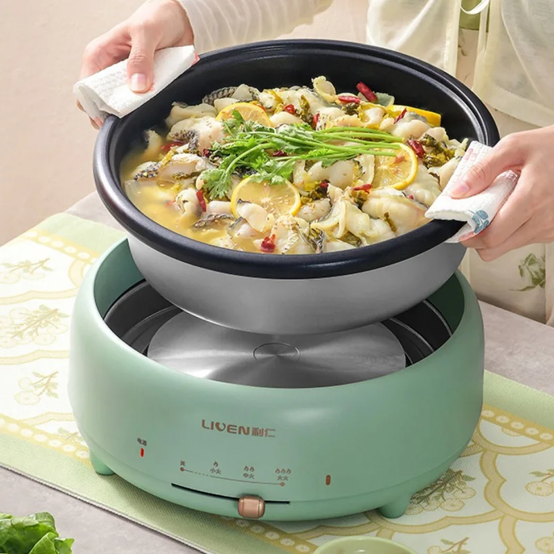 4L Large Capacity Electric Hot Pot Removable Washable Electric Cooking Pot Split Non-stick Frying Pan Suitable For 4~5 People