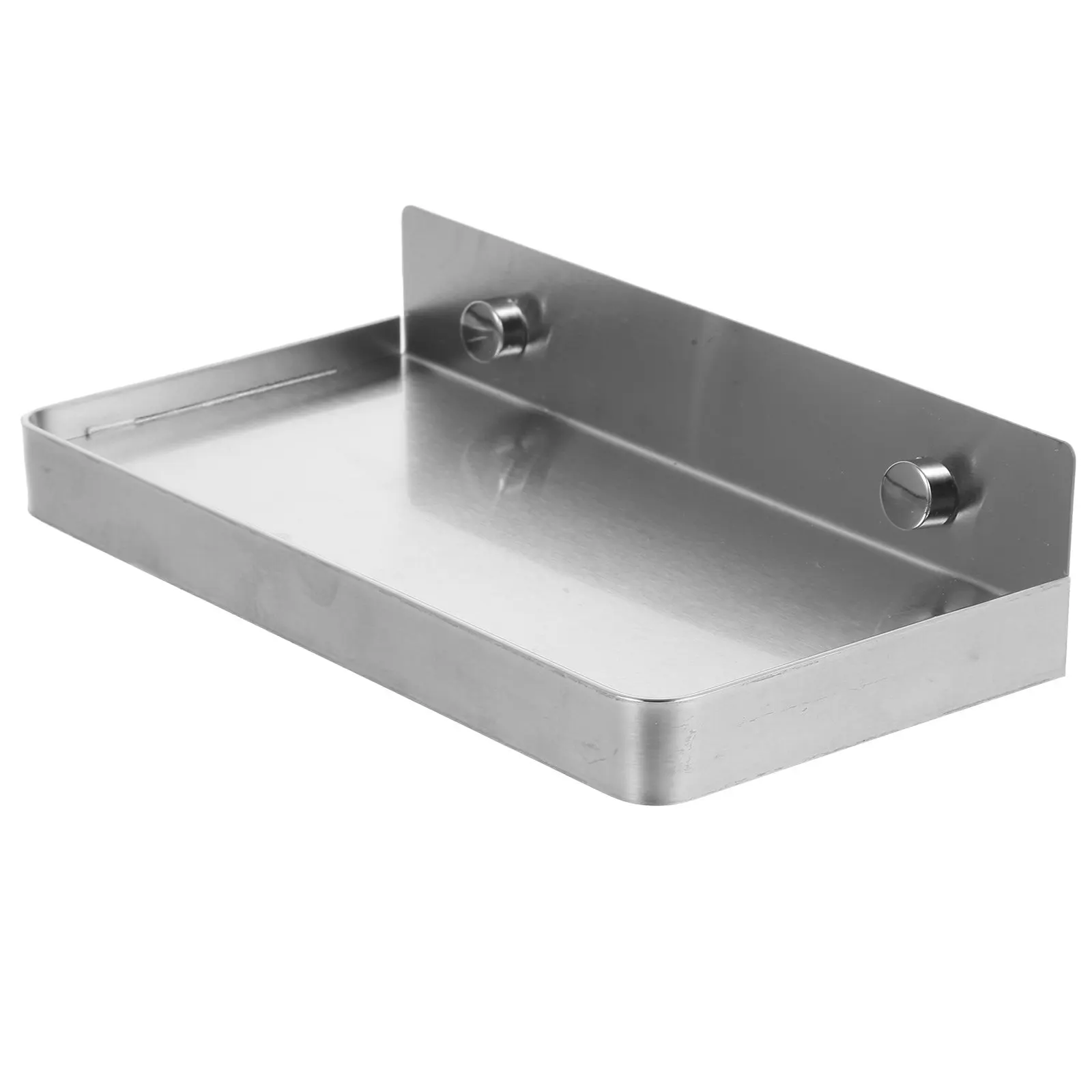 

Настенная полка на клейкой основе, маленькая металлическая полка для телефона, настенная подвесная полка из нержавеющей стали для ванной, кухни, офиса