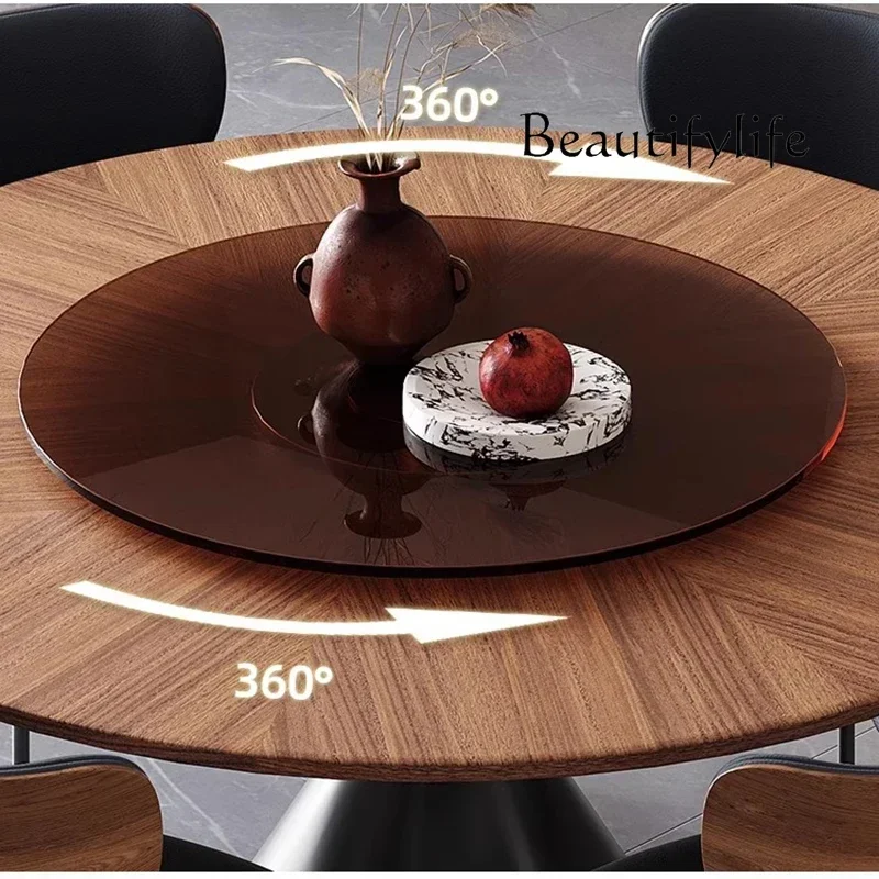 

Q France Minimalism Dining Tables Modern Solid Wood Living Room Design Round Table Villa Kitchen Home Furniture