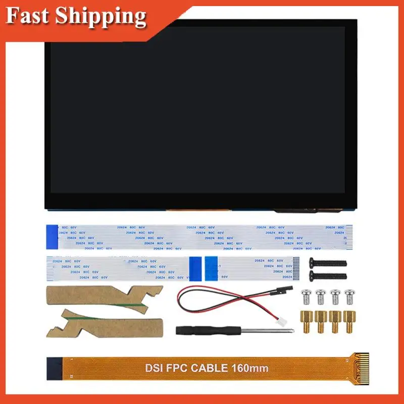 

Эффективный 7-дюймовый емкостный сенсорный экран для Raspberry Pi 5/4B/3B + 800X480 IPS-дисплей без привода кабель CSI со стандартным Monito