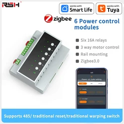 Tuya Smart Zigbee 6-16 Gang Relay Switch Module Remote Control Appliance Control Module 110V-240V Works With Alexa Google Home
