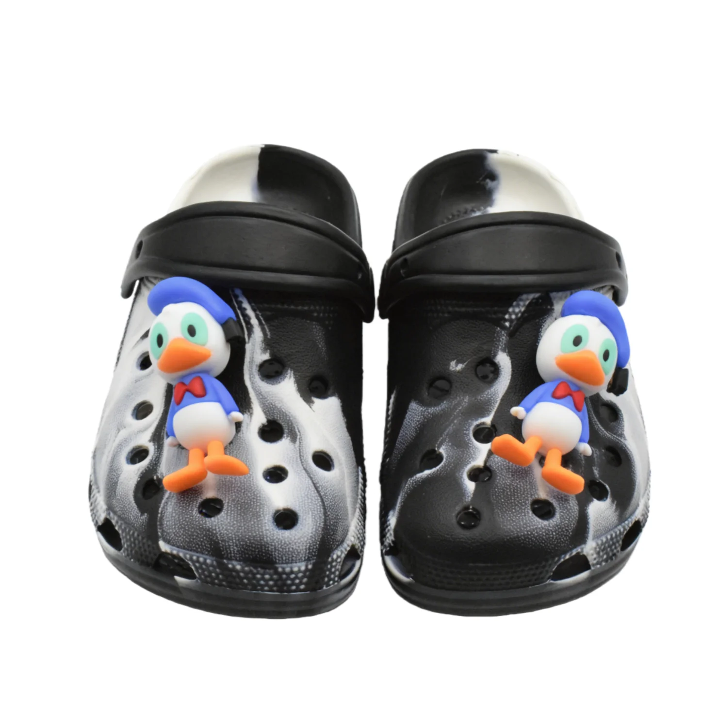 

Тапочки Disney для мальчиков, летние пляжные туфли из ЭВА с мультяшным принтом, на плоской подошве, с мягкой подошвой, белые, черные, размер 24-35