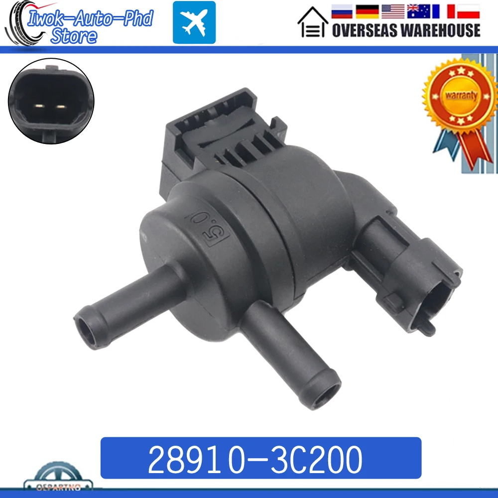 

28910-3C200 Car Vapor Canister Purge Control Valve Solenoid EVAP For Hyundai Accent Santa Fe Tucson Veloster Kia Rio Forte Soul