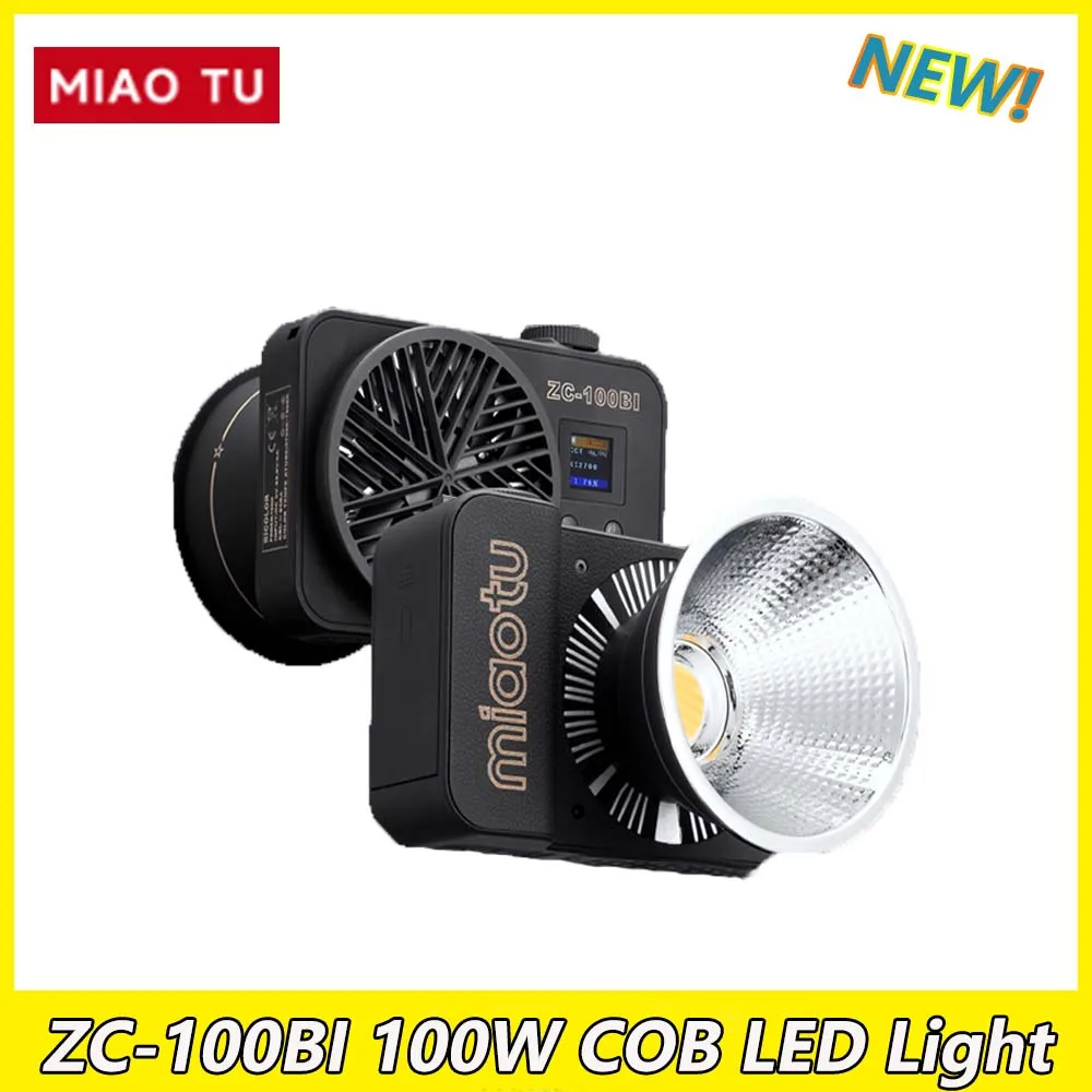 MIAOTU ZC-100BI 100W COB LED Light Handheld fill light Photography Lighting Pocket Lights for Outdoor Photo Video Shooting