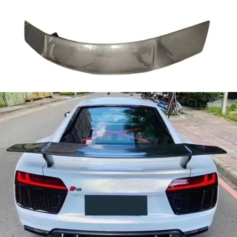 Alerón Trasero en Forma de V de Fibra de Carbono Modificado, Kit de Carrocería para Modelos Audi R8 V10 2016-2018