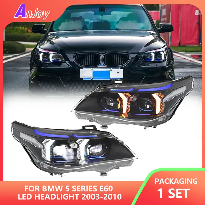

For BMW 5 Series E60 Headlight 2003-2010 Upgrade Modified New LED DRL Dynamic Turn Signal LED Headlight Auto Accessories