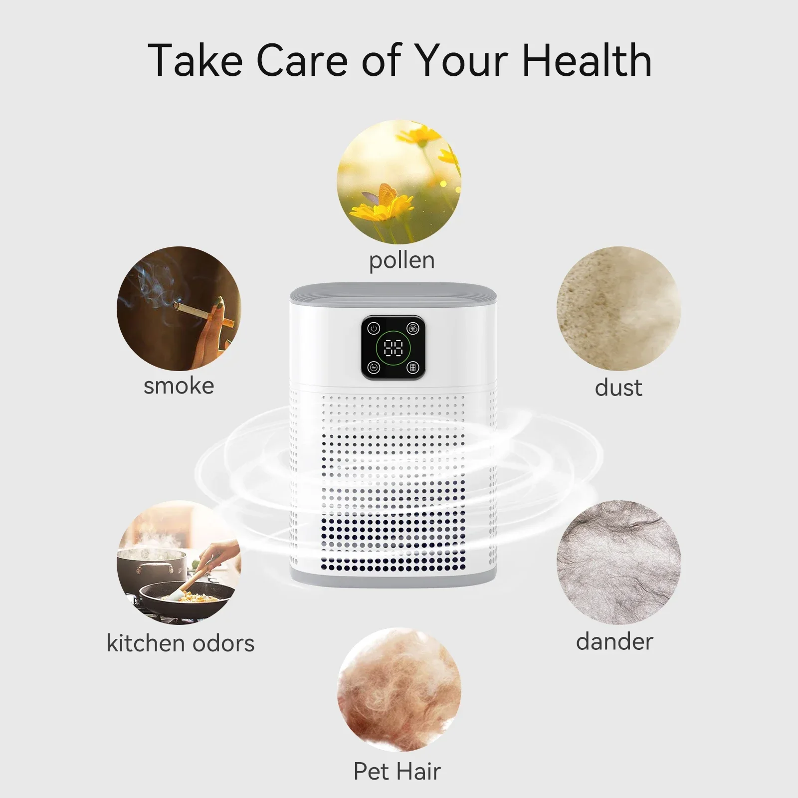 Purificador de aire doméstico HY1800 Pro, filtros H13 HEPA y carbono portátiles, Panel de Control inteligente, purificador eficiente de aire para el hogar