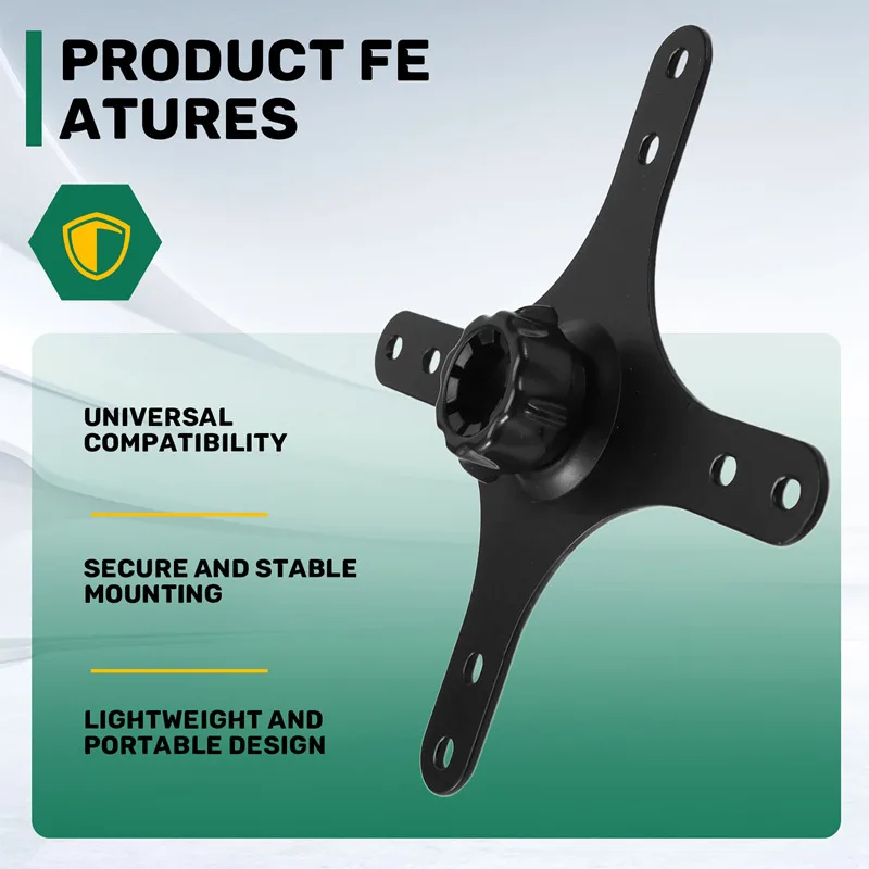 Portable Monitor Mounting Adapter Bracket Plate, 17Mm Ball Head To 100X100mm 75X75mm, Wall Mount Arm Mount Universal