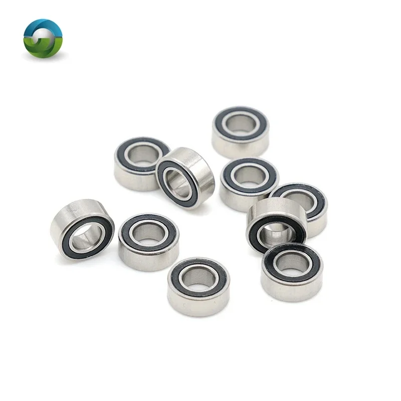 10PCS MR125RS Bearing  5x12x4 mm ABEC-7 Hobby Electric RC Car Truck MR125 RS 2RS Ball Bearings MR125-2RS Black Sealed