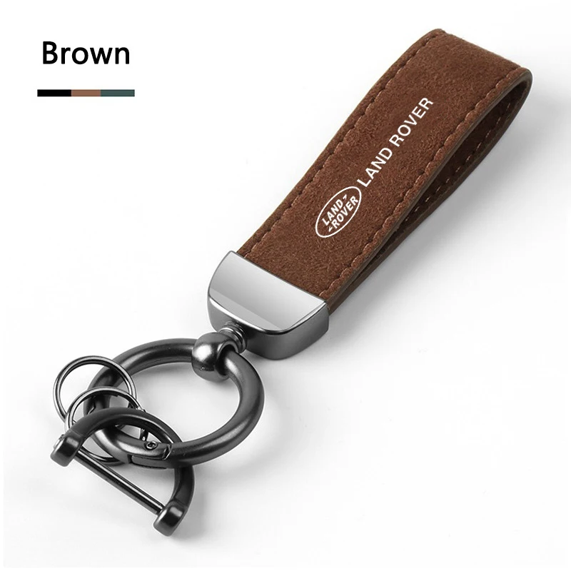 Suede Car Keychain Pendant Keyring Chain Hanging For Land Rover Defender Freelander Discovery 1 2 3 Evoque Range Car Accessories