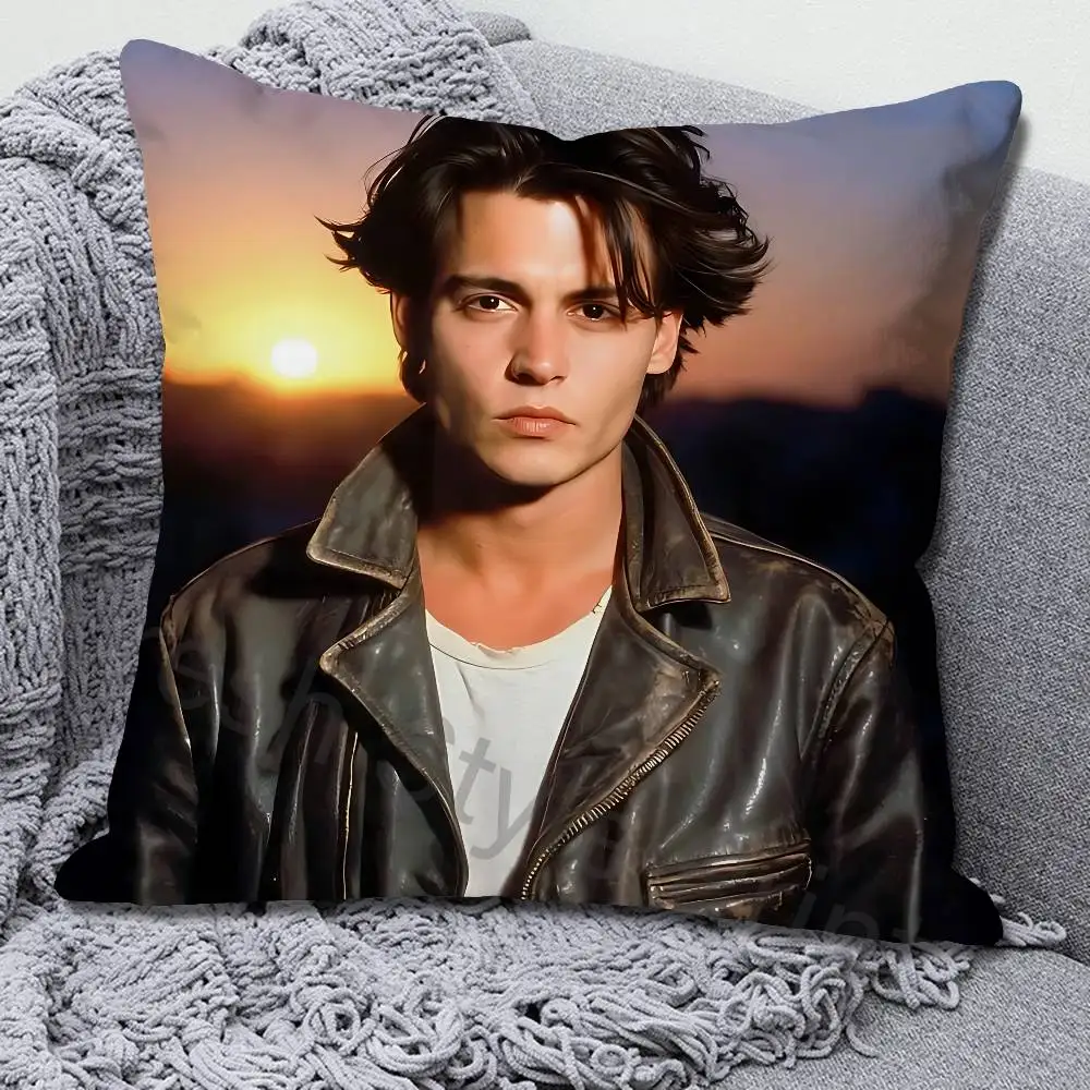 J-Johnny D-Depp Actor Various Sizes Square Pillow Case For Car Home Bedchamber Decor Custom Valentine gift