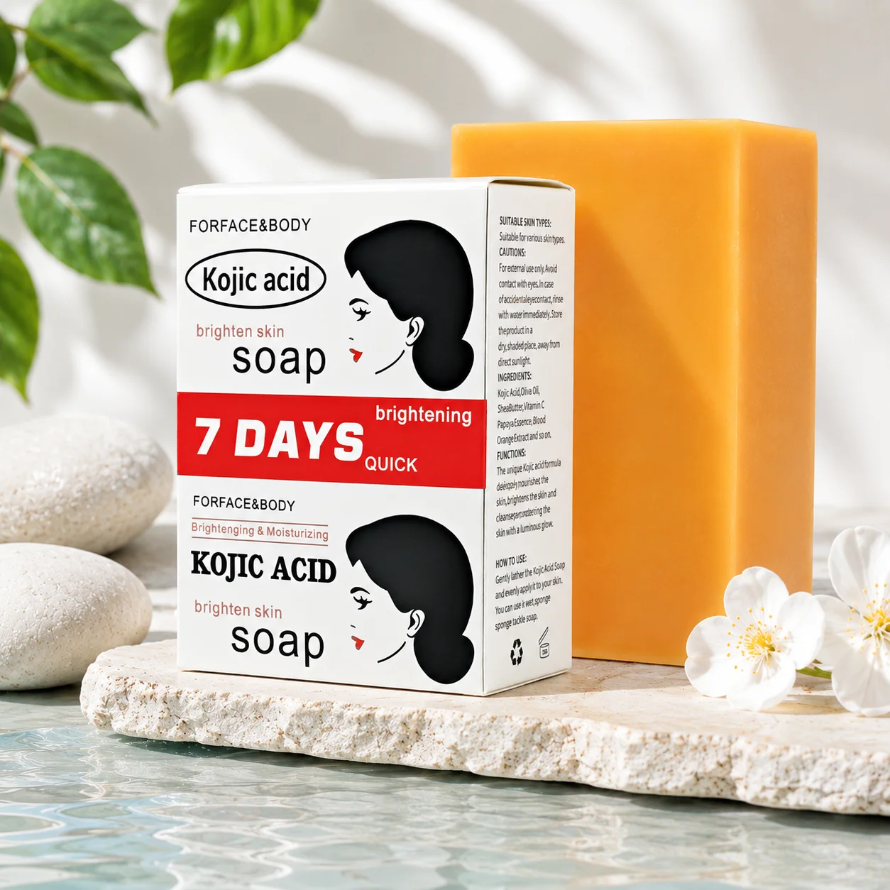 Kojic Acid Handmade Soap Natural Non-irritating Whitening Soap Brightening Skin Exfoliating Refreshing For Face Body Skin Care