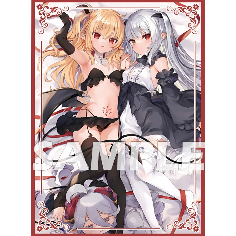 60Pcs/Set ACG Cards Sleeve Succubus Loli Restricted Level Anime Game Laser Version Colorful DIY Toy Gift Cards Protective Cover