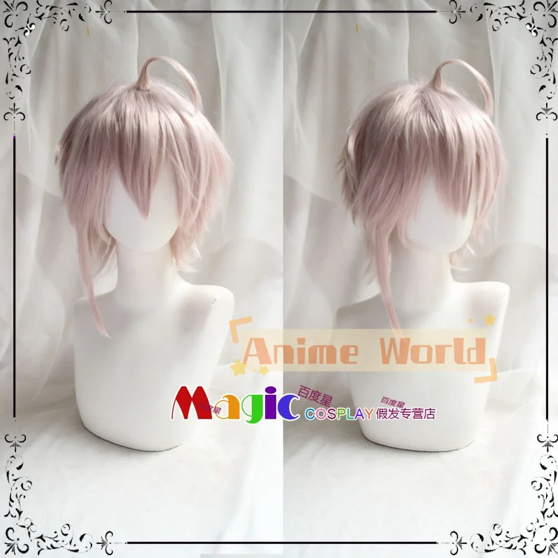 Anime Idolish7 Kujo Tenn Cosplay Wig Light Pink Synthetic Hair Heat Resistant Halloween Role Play