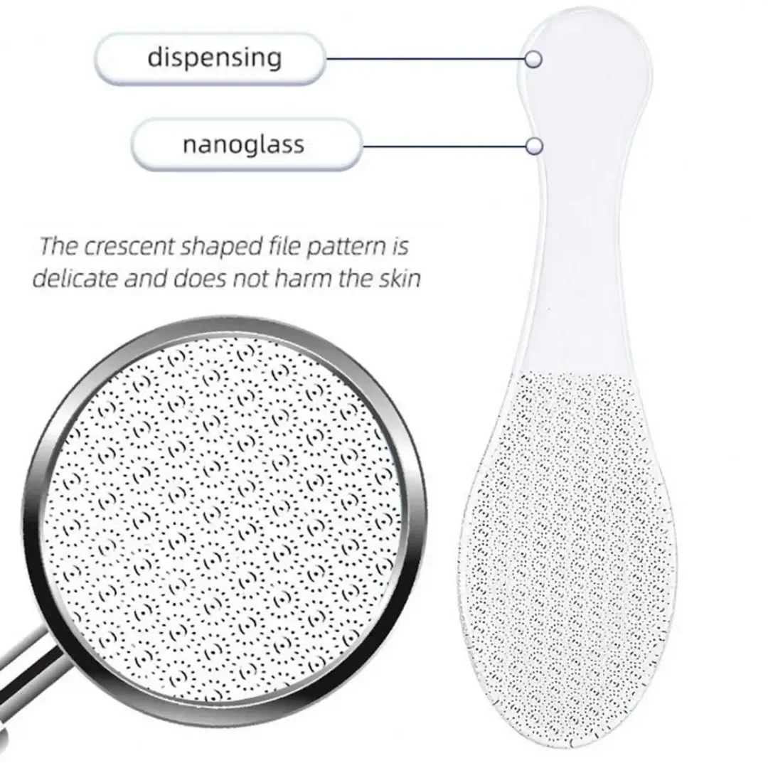 Rimozione calli in vetro Lima per piedi Smerigliatrice esfoliante per piedi Pelle dura morta Rimozione calli Scrubber per piedi Pedicure Strumenti per la cura dei piedi