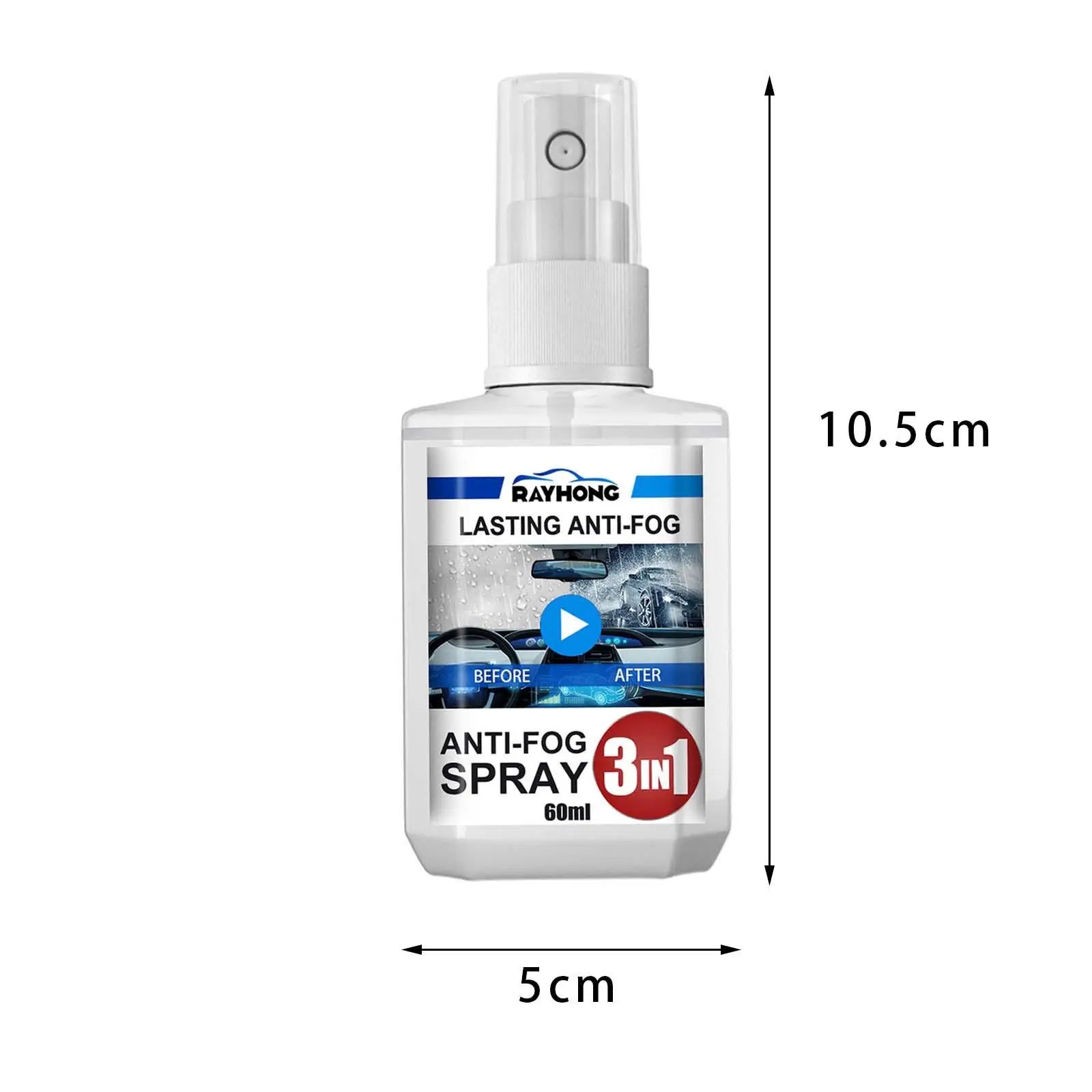 Windshield Anti Fog Spray for Cars Glass Defogger Cleaner Protector for Truck Motorcycle Swim Goggles Bathroom Mirror - view 4