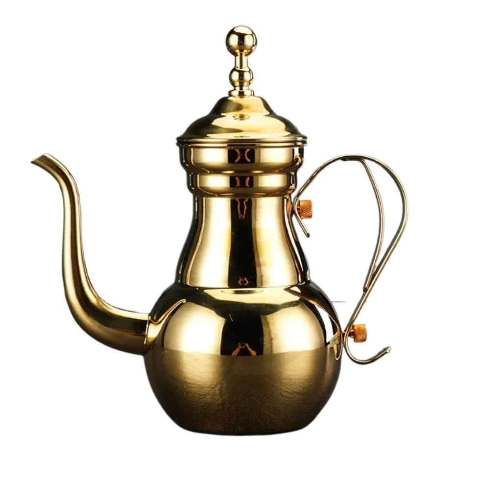 1.5L Stainless Steel Teapot Restaurant Retro Royal Teapot With Tea Strainer Long Spout Pot For Tea Brewing In Mug Tea Infuser