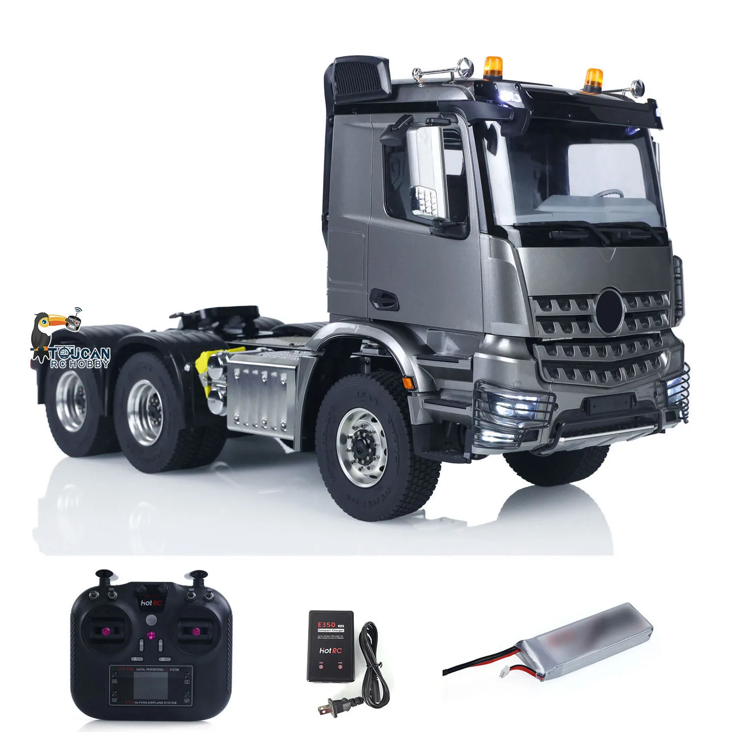 6X6 1/14 ラジコン トラック RC トラクター トラック モデル バッテリー RTR ロックディファレンシャルアクスルなし 2速 タミヤ セミトレーラー用