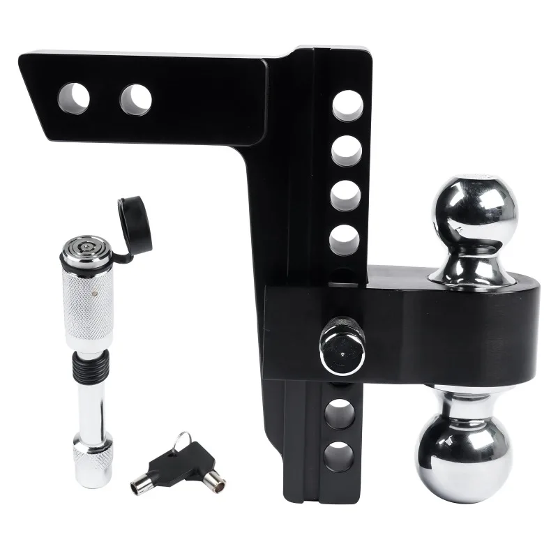 

AP03 Black Adjustable Trailer Hitch for Solid Tube Hitch -12,500 LBS, 2 and 2-5/16 inch Balls, 2-inch Receiver, 8 Inch Drop