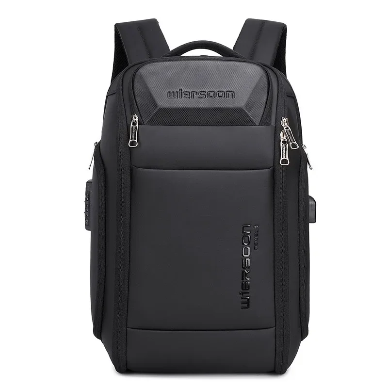 Imagem -02 - Mochila Multifuncional Impermeável para Laptop com Senha Bolsa Anti-roubo para Homens Negócios High-end High-end 14 15.6 17