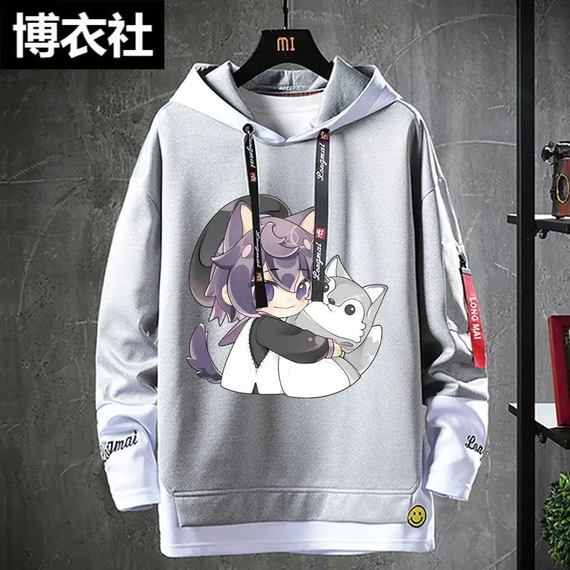 

Luxiem Nijisanji Virtual Idol Vox Akuma Hoodie, Men's Group Q-Version Unisex Fan Clothing, Loose Top