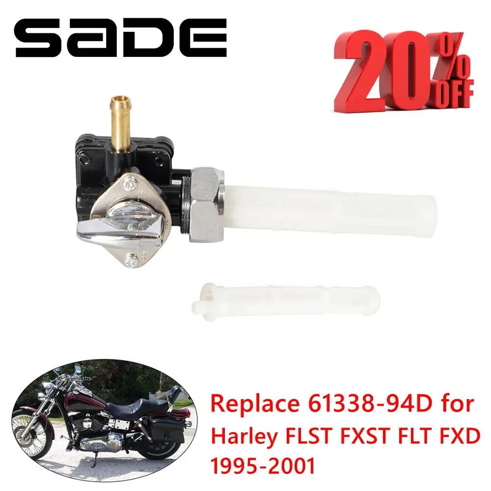 

61338-94D Fuel Valve Petcock with Male Thread For Harley FLST FXST FLT FXD 1995-2001