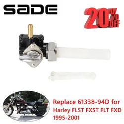 61338-94D Fuel Valve Petcock with Male Thread For Harley FLST FXST FLT FXD 1995-2001