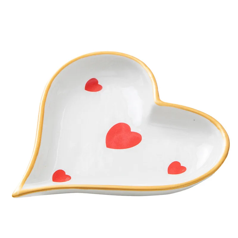 Poker Ceramic Ring Dish, Jewelry Tray & Fruit Plate, Card Suit Decor Storage Ornament for Bathroom Vanity view 5