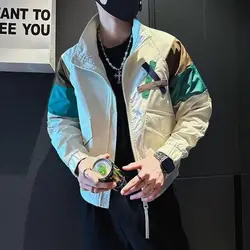 Advanced Splicing Jacket for Men New Popular Trend Brand Jacket Cool and Stylish Men's Casual Top