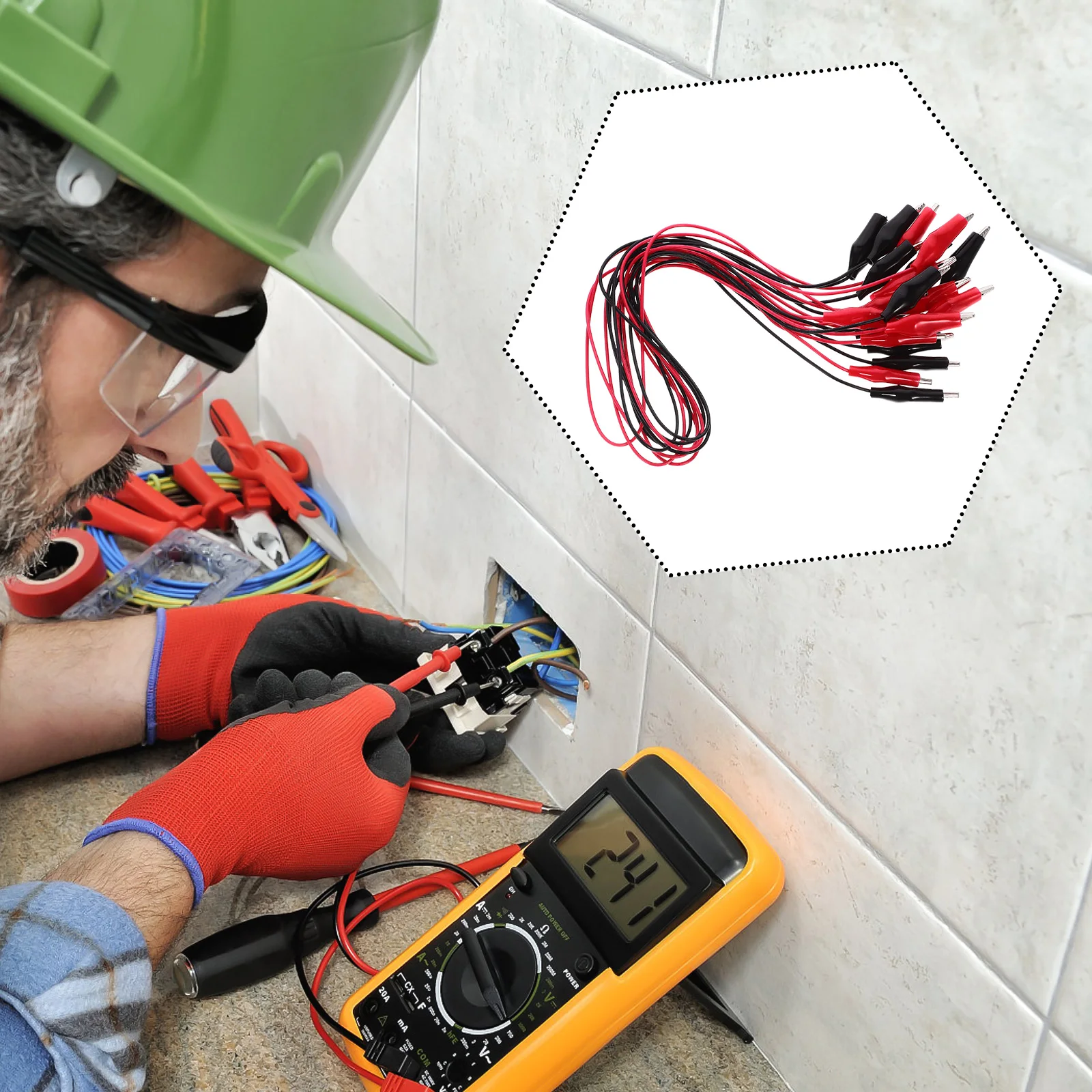 

10pcs Insulated Protective Cover Wire Circuit Electronic Experiment Tools PVC Insulated Copper Wires for Physics