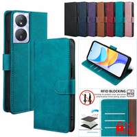 Business Shockproof Phone Bag Wallet Cover For Honor X9A X8A X7A X6A honor X9B X8B X7B PU Leather RFID Blocking Flip Book Case