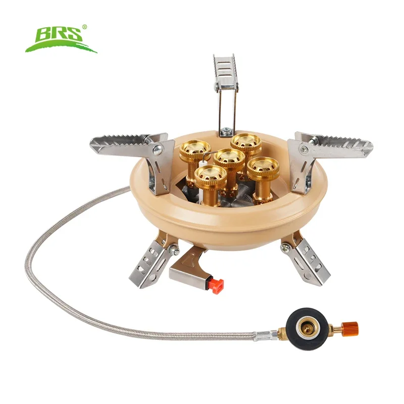 BRS-201A خمسة الأساسية شرسة موقد التخييم الشواء أداة ستار موقد المحمولة في الهواء الطلق معدات الطبخ موقد غاز موقد للتخييم