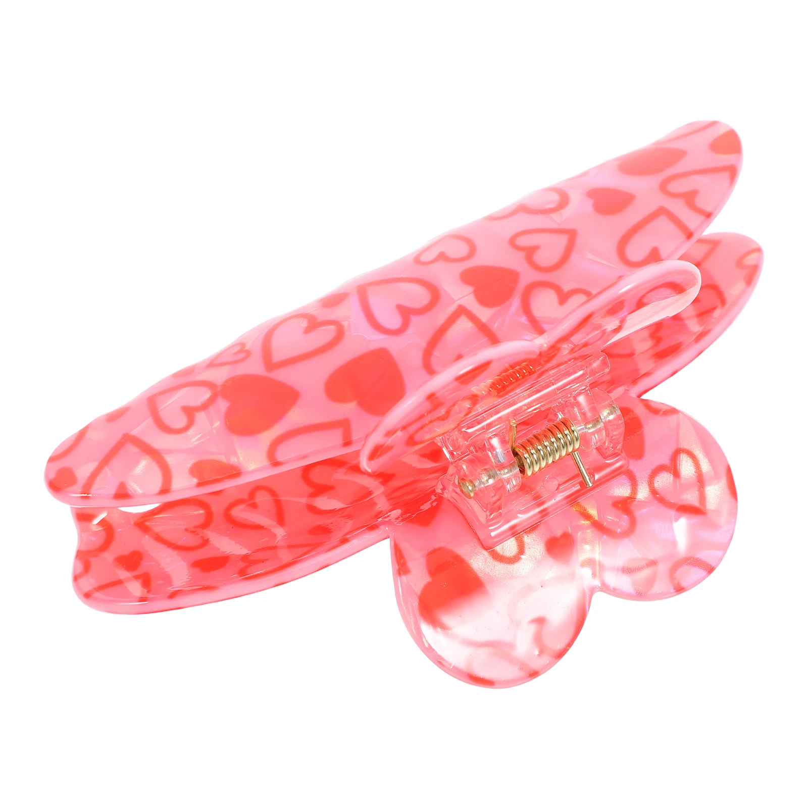 

Large Heart Acrylic Claw Clip Women Non-Slip Fashionable Cute Valentine'S Day Stylish Elegant Decorative For Thick Thin Curly