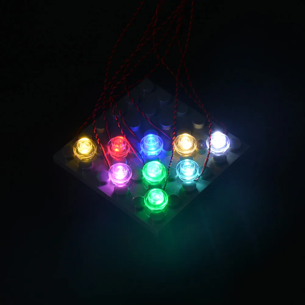 1pcs Led Bit Light For Lego Building Blocks Model With 0.8mm Plug DIY Customized Your Own Light Terminal Wire Harness