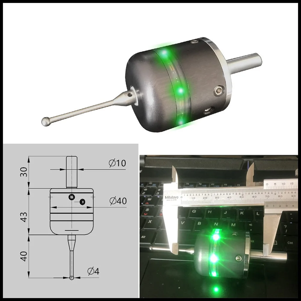 

New Cnc Three-coordinate Probe Center Rod 40mm 3d Photoelectric Edge Finder Probe Probe Center Rod With Steel Tungsten Probe