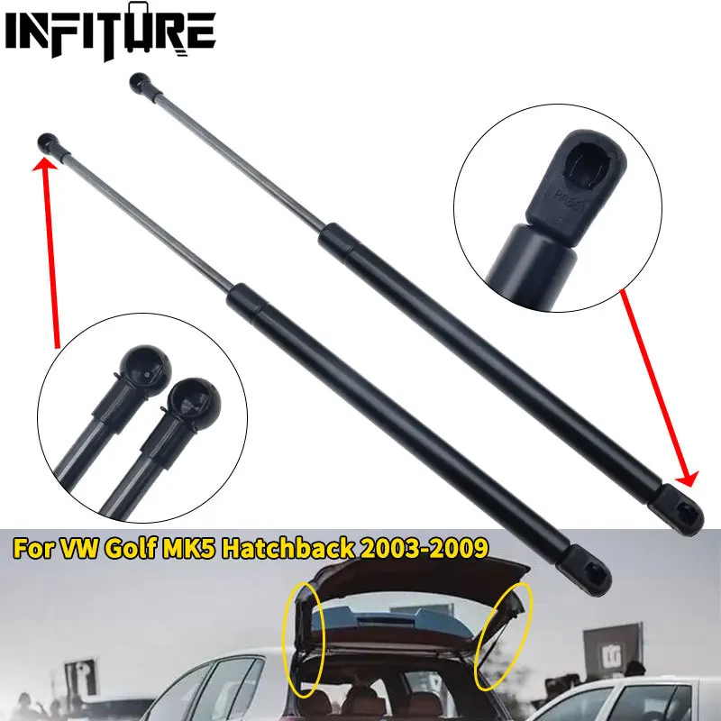 

2x Car Rear Truck Tailgate Tail Gate Boot Shock Gas Struts Lift Supports Bars For VW Golf MK5 Hatchback 2003-2009 1K6827550D