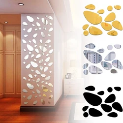 Irregular Water Drop Mirror Wall Stickers DIY Creative Decorative Stickers For Bedroom Living Room Background Wall Decoration