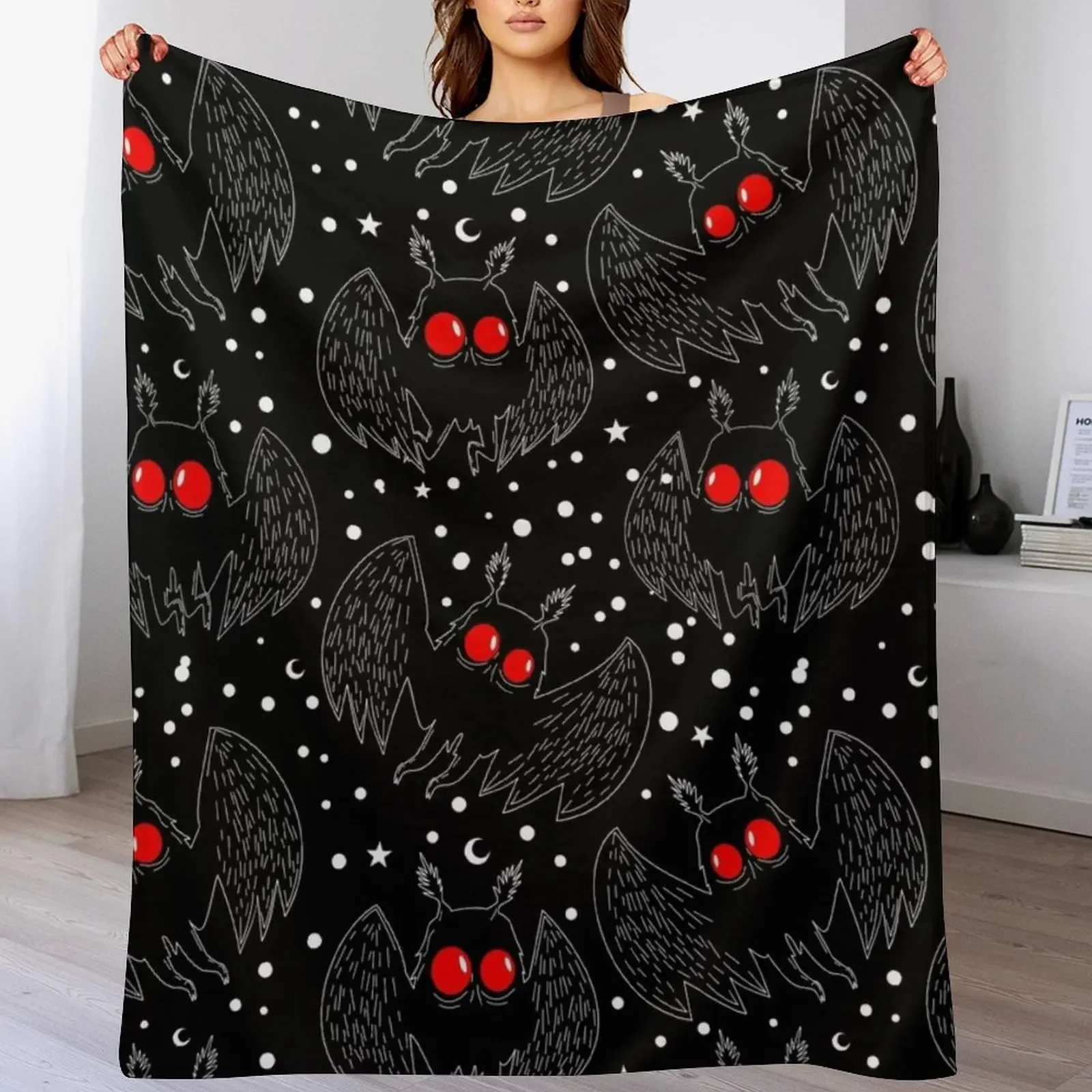 

Mothman Night Throw Blanket Beach Luxury Thicken Blankets For Sofas Custom Blankets