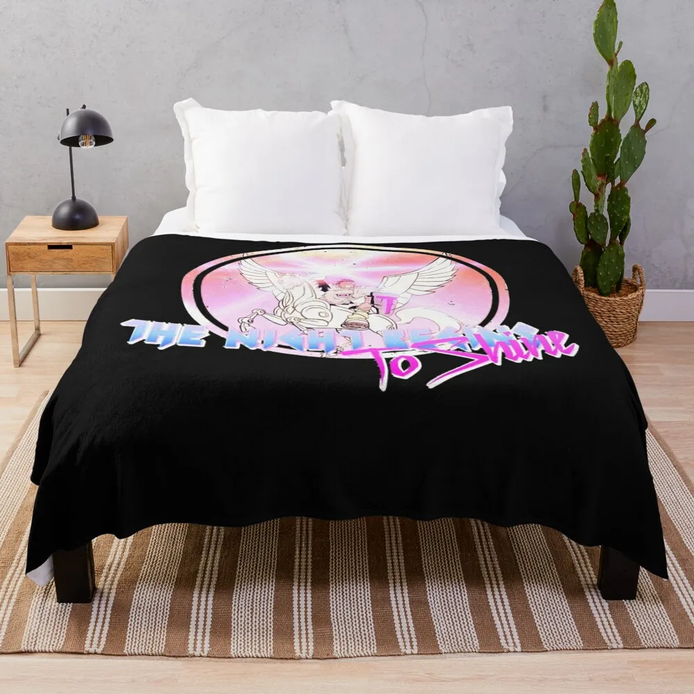 

Cyborg -Night begins to Shine Throw Blanket Polar Bed linens Sofas Decorative Beds Quilt Blankets