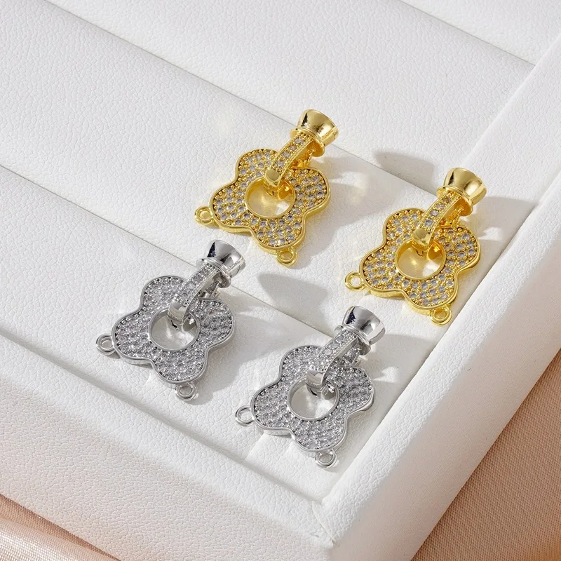 

1 Piece of 18K Gold-plated Copper Pearl Necklace Connecting Clasp Bracelet Sweater Chain End Clasp DIY Jewelry Accessories