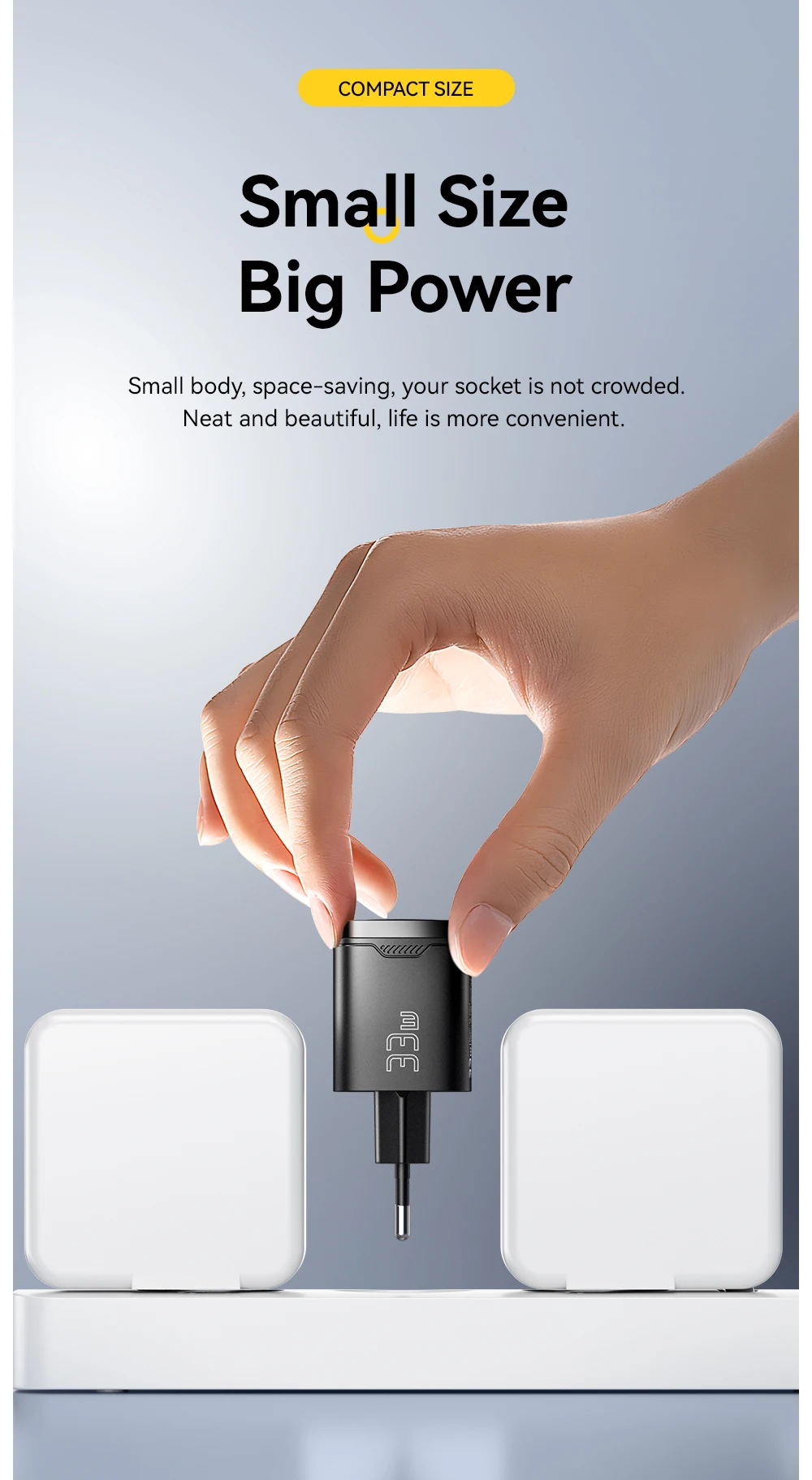 Essager 33W GaN USB Type C Charger Digital Display PD Fast Charging For iPhone 16 15 14 Pro Max iPad Mini 6 Xiaomi Samsung S22