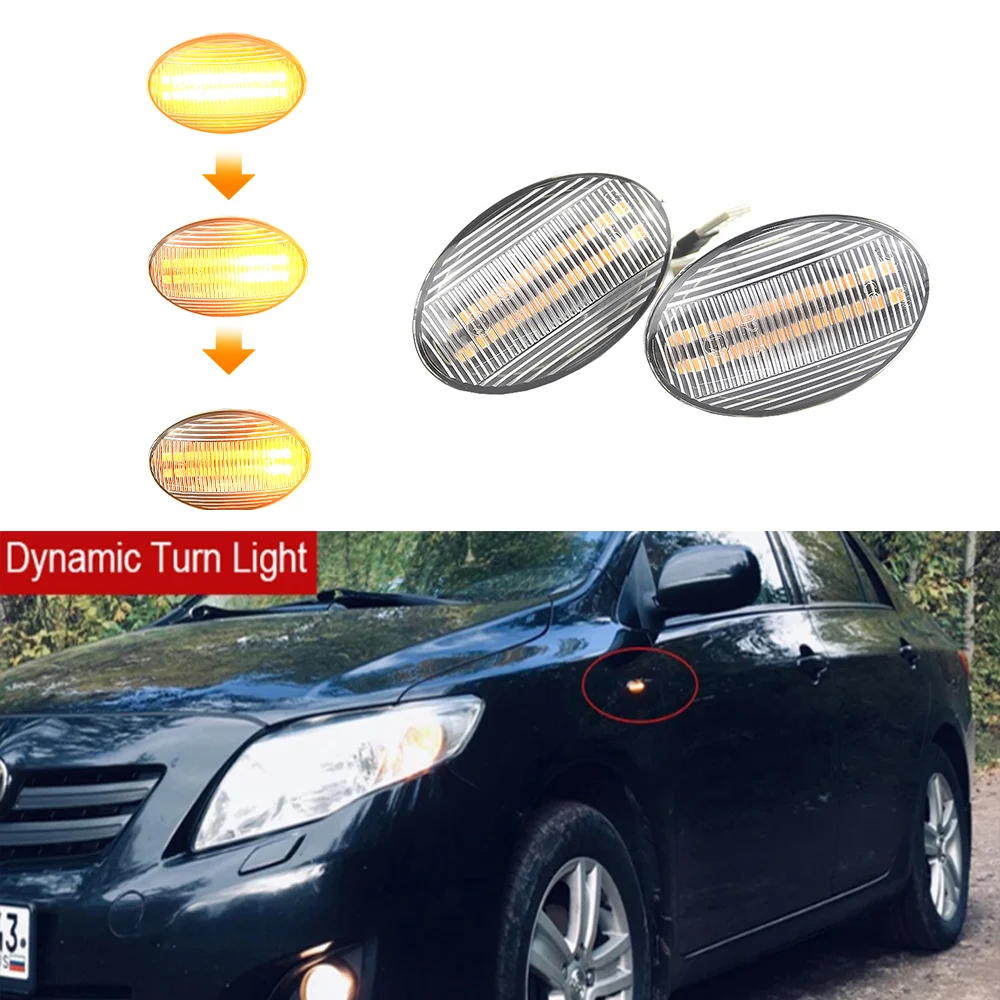 For Opel Combo C B Tigra A Astra F Meriva A Corsa C B Sintra Dynamic LED Flashing Turn Signal Side Marker Lamp Lights
