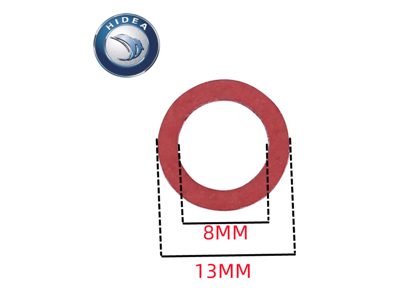 야마하 HIDEA 보트 엔진용 레드 도장 개스킷 하부 케이싱, OEM NO. 332-60006-0 개스킷 플러그, 드레인 및 오일 레벨용, 13*8*1.5