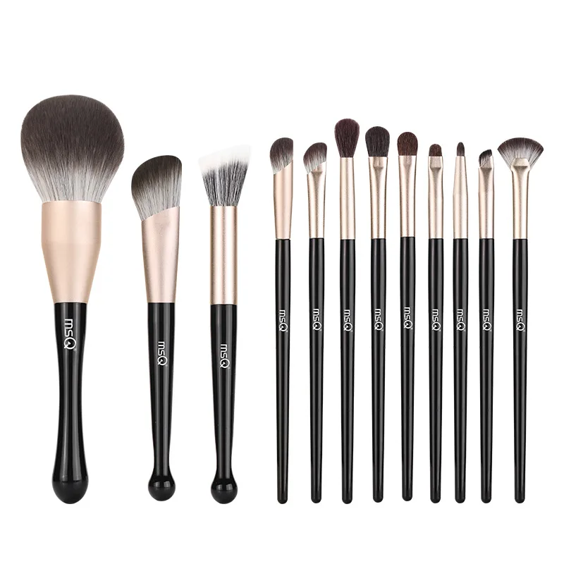 

MSQ/Mesco 12, набор кистей для макияжа Black Cat для начинающих, полный набор кистей, кисти для теней для век, косметические инструменты, набор кистей для макияжа, красота