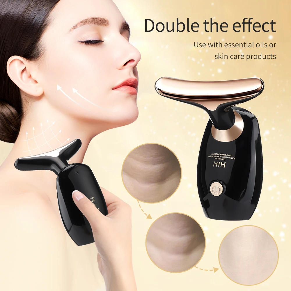 Facial Massager Skin Rejuvenation Instrument Neck Face Lifting Tightening Beauty Device Electric Sonic Vibration Anti Aging Tool