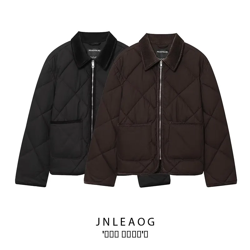 

JNLEAOG Faionable Versatile Stitched Jaet Street Sle Hooded Zipper Closure Long Sve round Ne Cotton Coat for Women